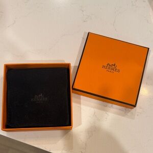 Hermes Orange and Black H bracelet box
